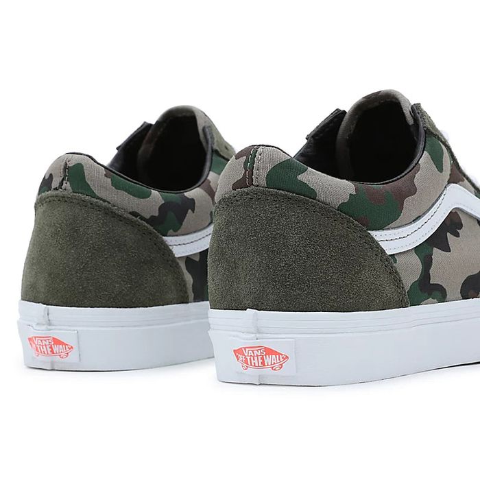 VANS OLD SKOOL SCHOENEN - CAMO OLIVE/WHITE