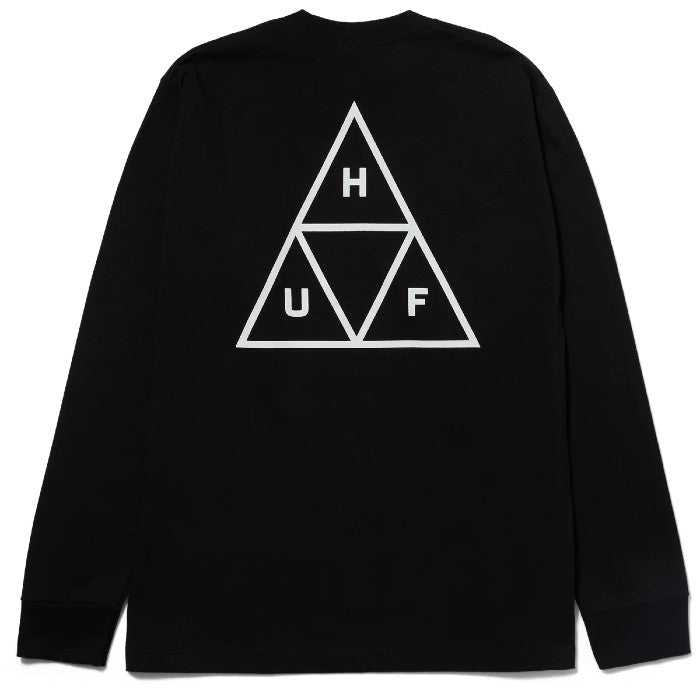 HUF SET TRIPLE TRIANGLE LONG SLEEVE T-SHIRT - BLACK