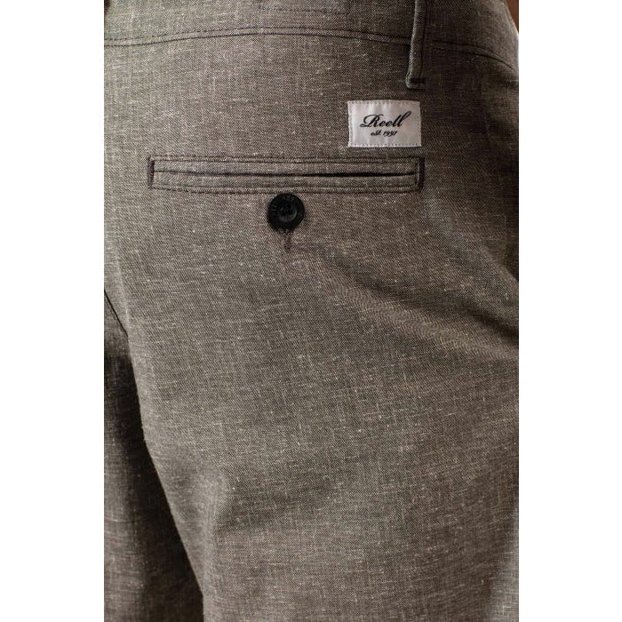 FLEX GRIP CHINO KORTE BROEK - STONE GREEN LINEN