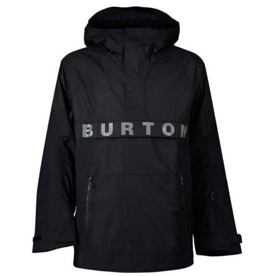 BURTON MEN'S FROSTNER ANORAK WINTER JACKET - TRUE BLACK