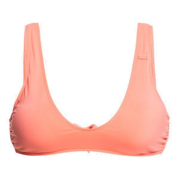 ROXY BEACH CLASSICS ELONGATED TRIANGLE BIKINI TOP - FUSION CORAL