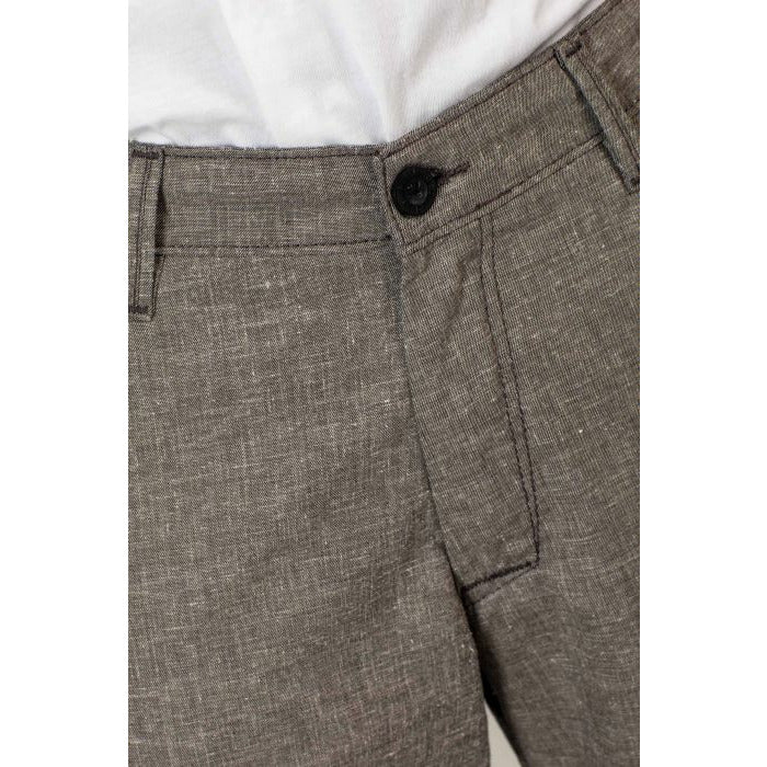 FLEX GRIP CHINO KORTE BROEK - STONE GREEN LINEN