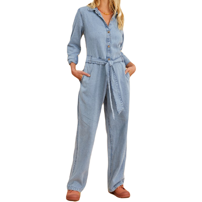 BILLABONG X THE SALTY BLONDE SUNDAY UNIFORM JUMPSUIT – SALTY BLUE