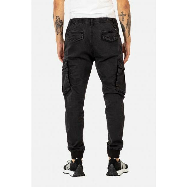 REELL REFLEX RIB CARGO BROEK - BLACK DENIM