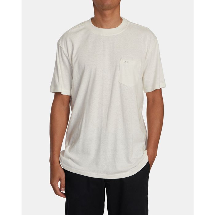 RVCA HEMP NEUTRAL SHORT SLEEVE CREW T-SHIRT - NATURAL