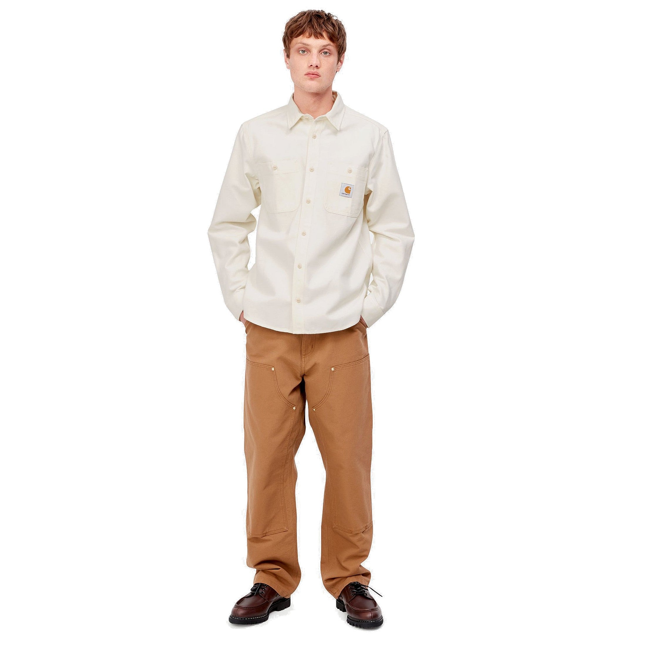 CARHARTT WIP CLINK LONG SLEEVE OVERHEMD - WAX (RIGID)