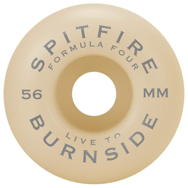 SPITFIRE FORMULA FOUR LIVE TO BURNSIDE 99D SKATEBOARD WHEELS 56 MM