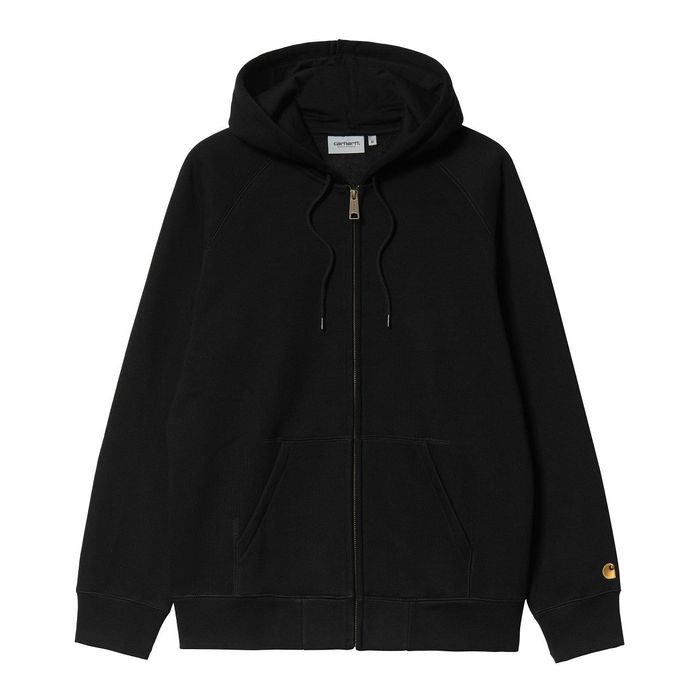 CARHARTT WIP HOODED CHASE VEST - BLACK/GOLD