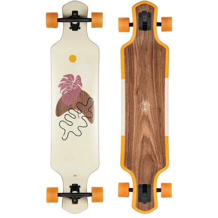 GLOBE GEMINON 9.25" ROCK LONGBOARD COMPLETE - WALNUT/MONSTERA