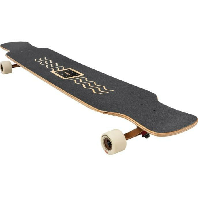 GLOBE GEMINON XL 9,5" LONGBOARD KOMPLETT - SPRAY WAVE/SCHWARZES KUPFER