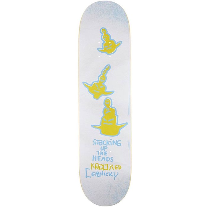 KROOKED CERNICKY STACK 8.06" SKATEBOARD DECK - WHITE