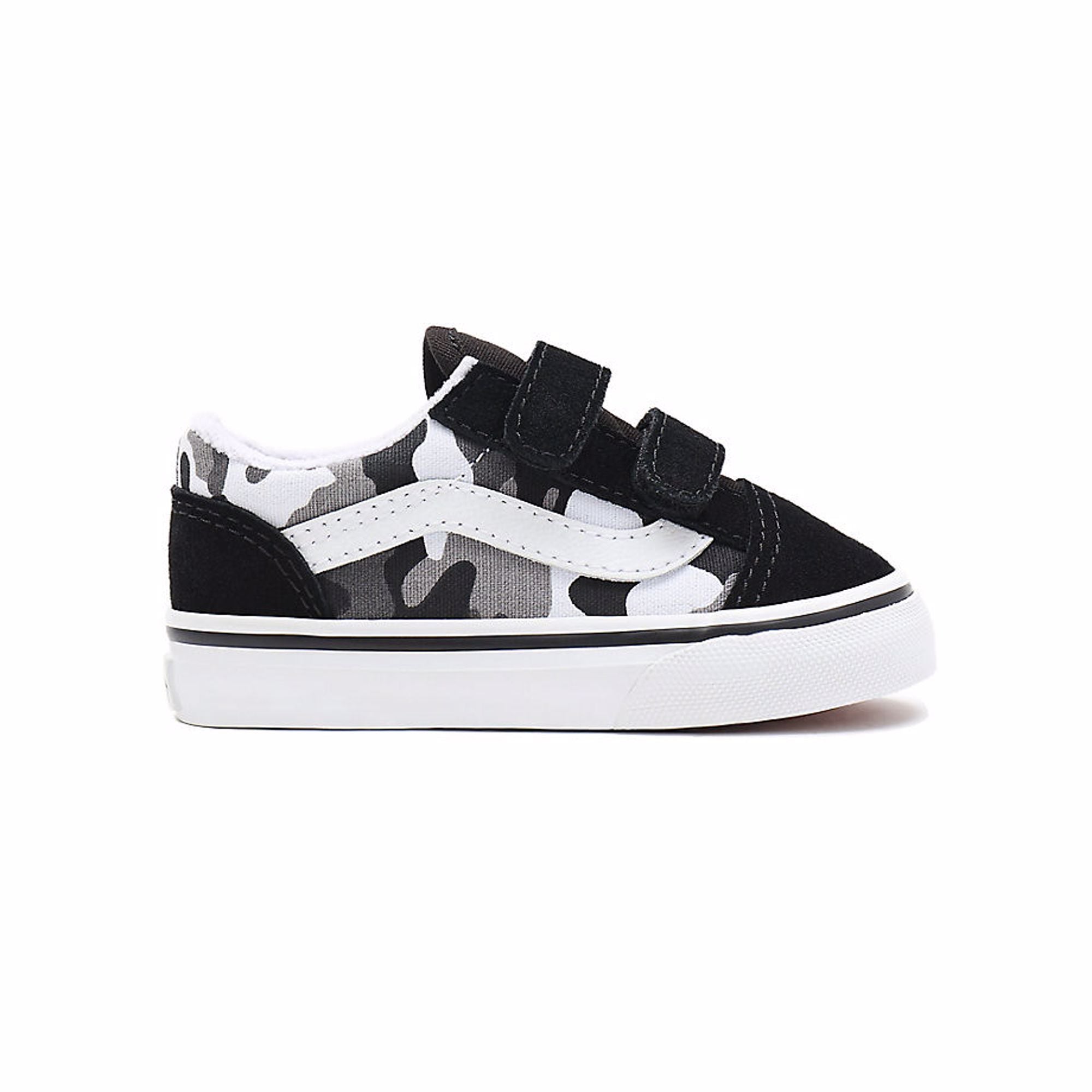 VANS OLD SKOOL V PRIMARY CAMO KIDS SHOES (1-4 years) - BLACK/TRUE WHITE