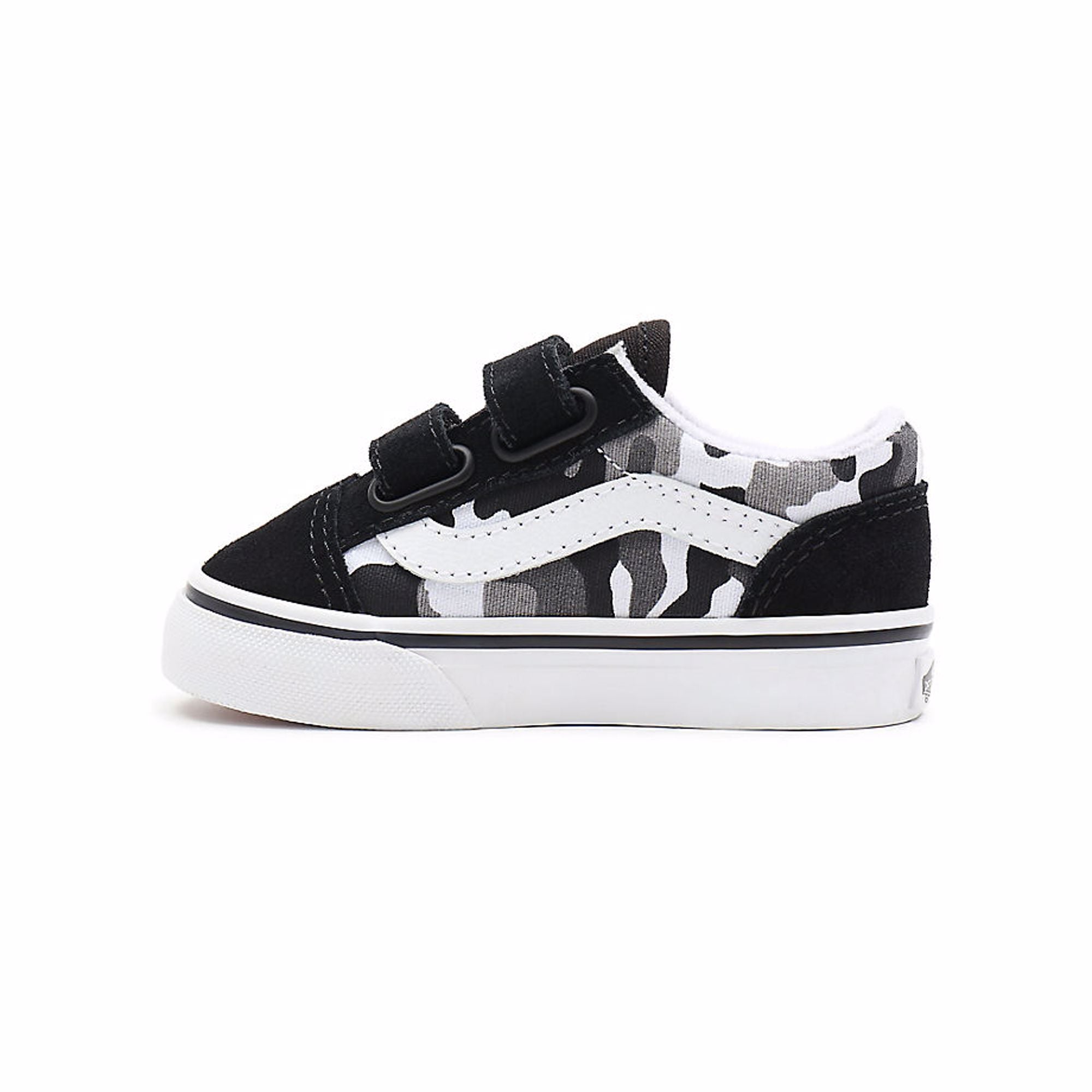 VANS OLD SKOOL V PRIMARY CAMO KIDS SHOES (1-4 years) - BLACK/TRUE WHITE