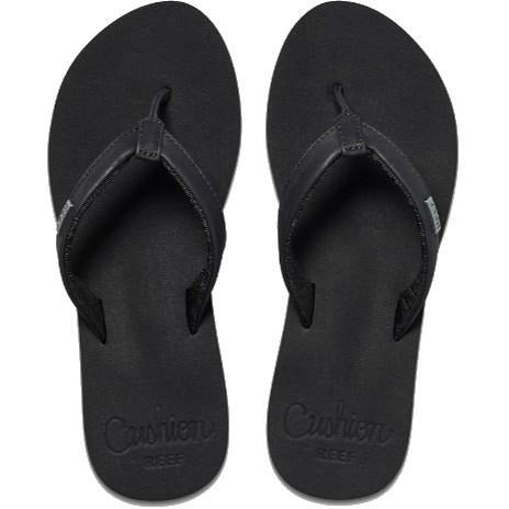 REEF CUSHION SANDS FLIP FLOPS - BLACK