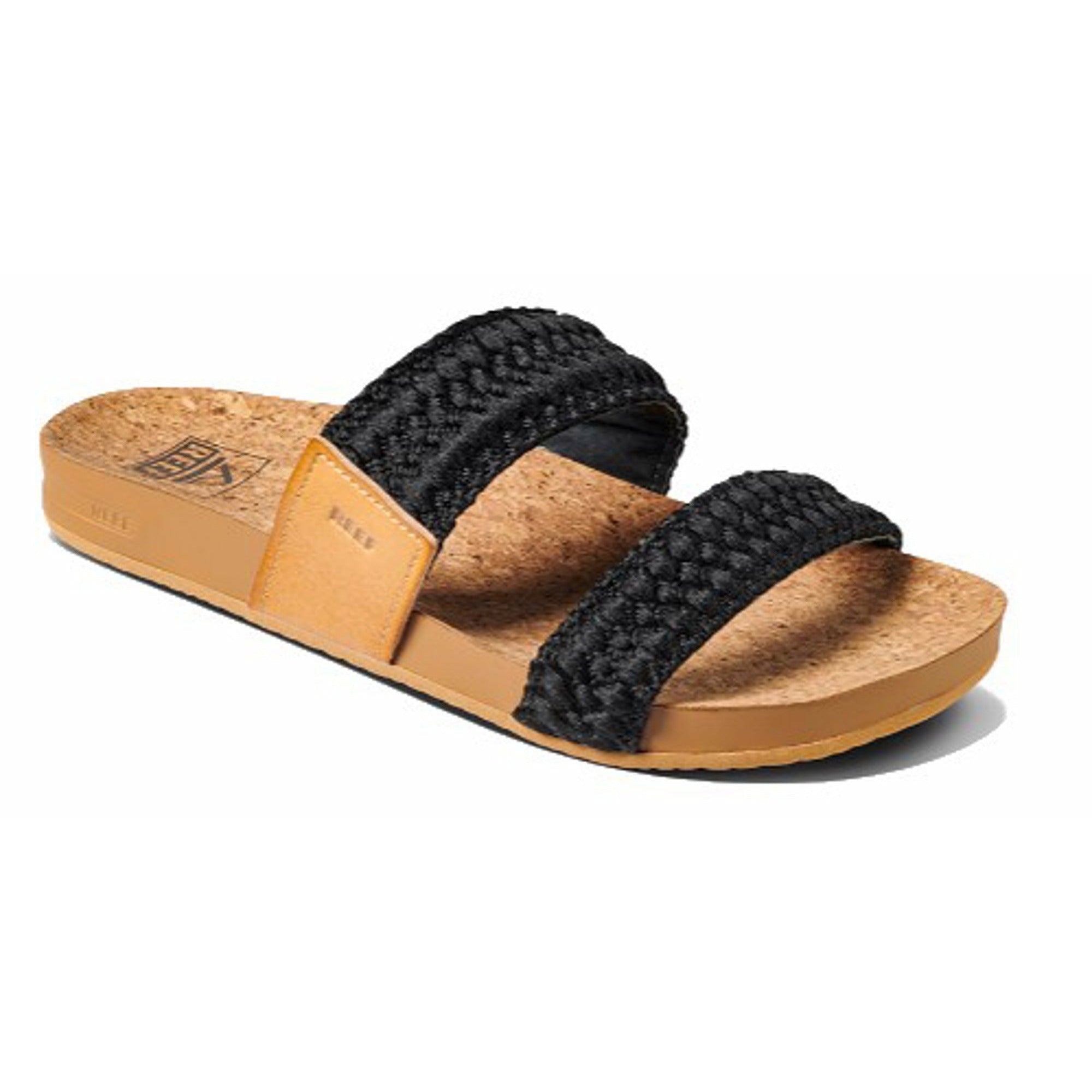 REEF CUSHION VISTA THREAD SLIPPERS - BLACK