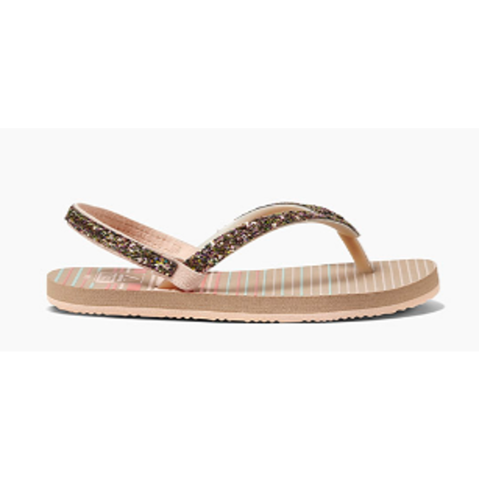 REEF LITTLE STARGAZER  PRINTS SANDALEN - PEACH STRIPES