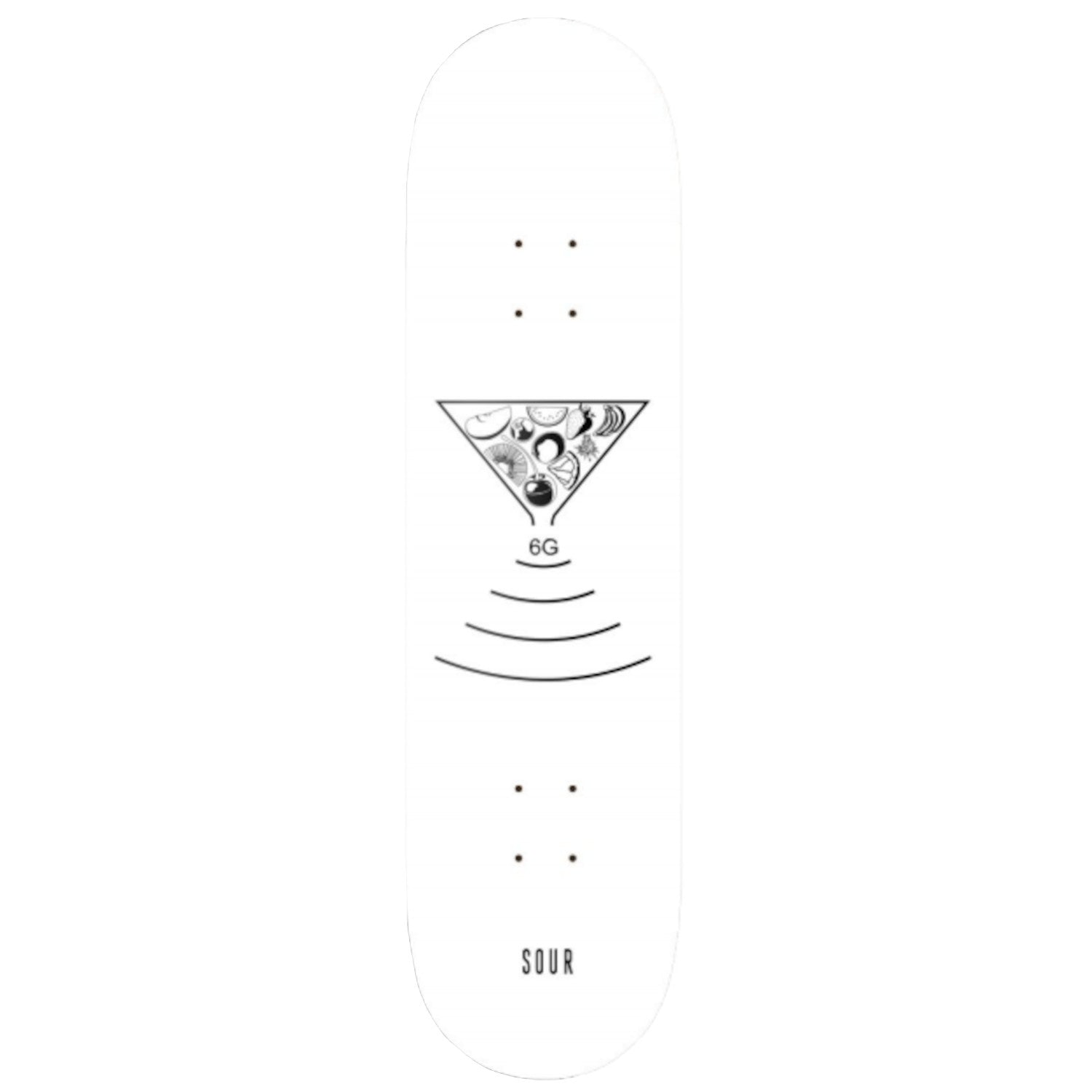 SOUR 6G WEISSES 7,25" SKATEBOARDDECK