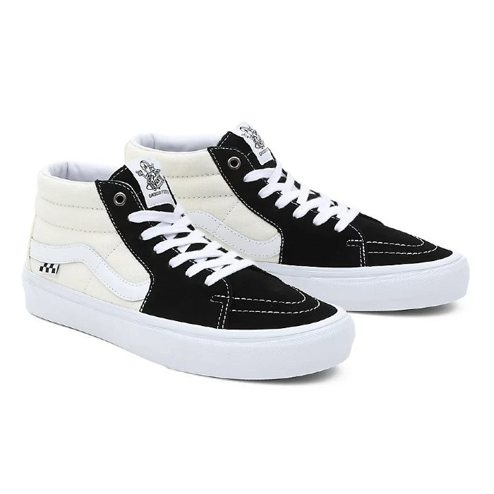 VANS MN SKATE GROSSO MID SCHOENEN - WHITE/BLACK