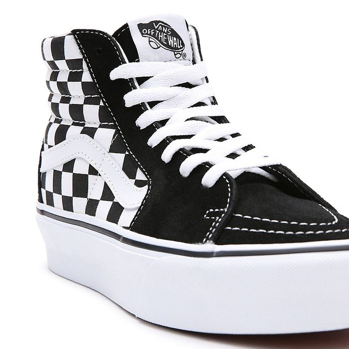 VANS SK8-HI PLATFORM 2.0 SCHOENEN - CHECKERBOARD TRUE WHITE