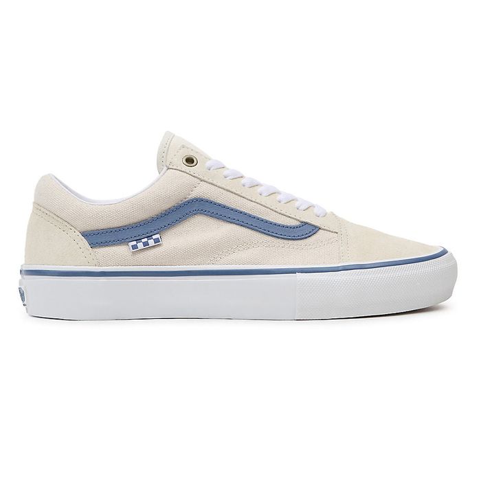 VANS RAW CANVAS SKATE OLD SKOOL CLASSIC SCHOENEN - WHITE