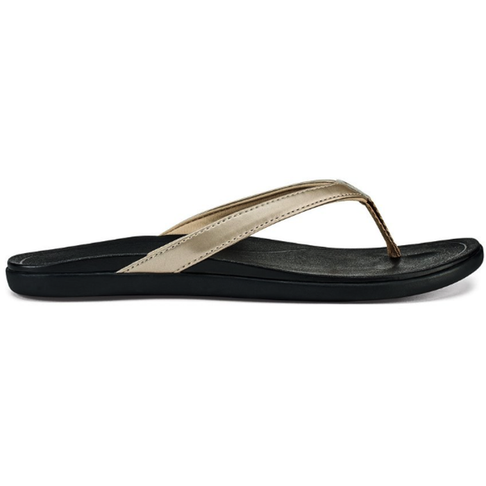 OLUKAI HO'OPIO FLIP FLOPS - BUBBLY BLACK