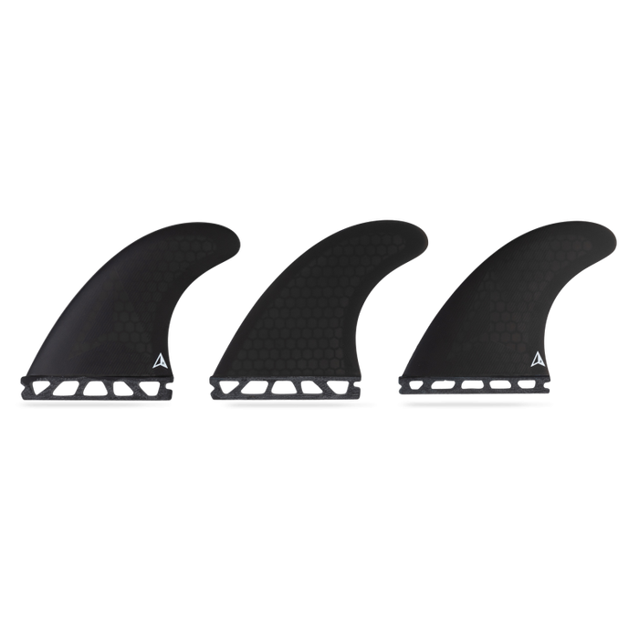 ROAM FUTURES ALL ROUND THRUSTER 3 FINS SET SINGLE TAB - BLACK