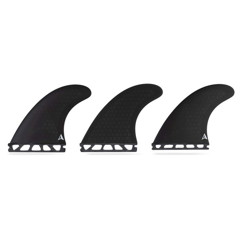 ROAM FUTURES ALL ROUND THRUSTER 3 FINS SET SINGLE TAB - BLACK