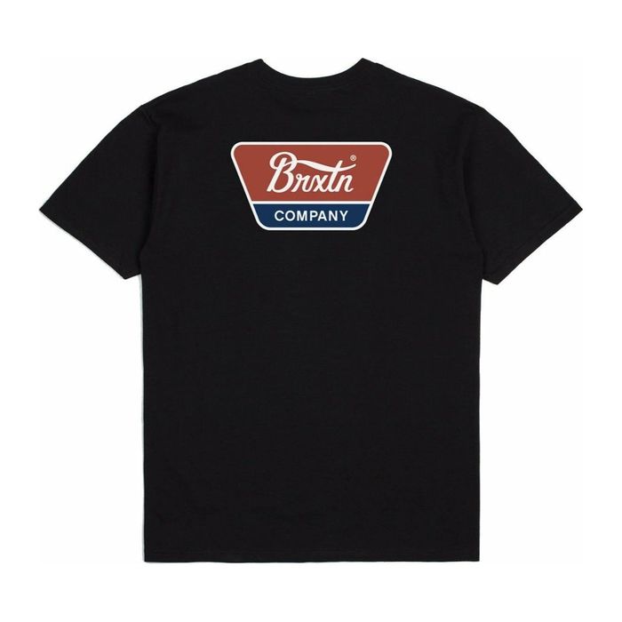 BRIXTON LINWOOD SHORT SLEEVE T-SHIRT - BLACK/RED