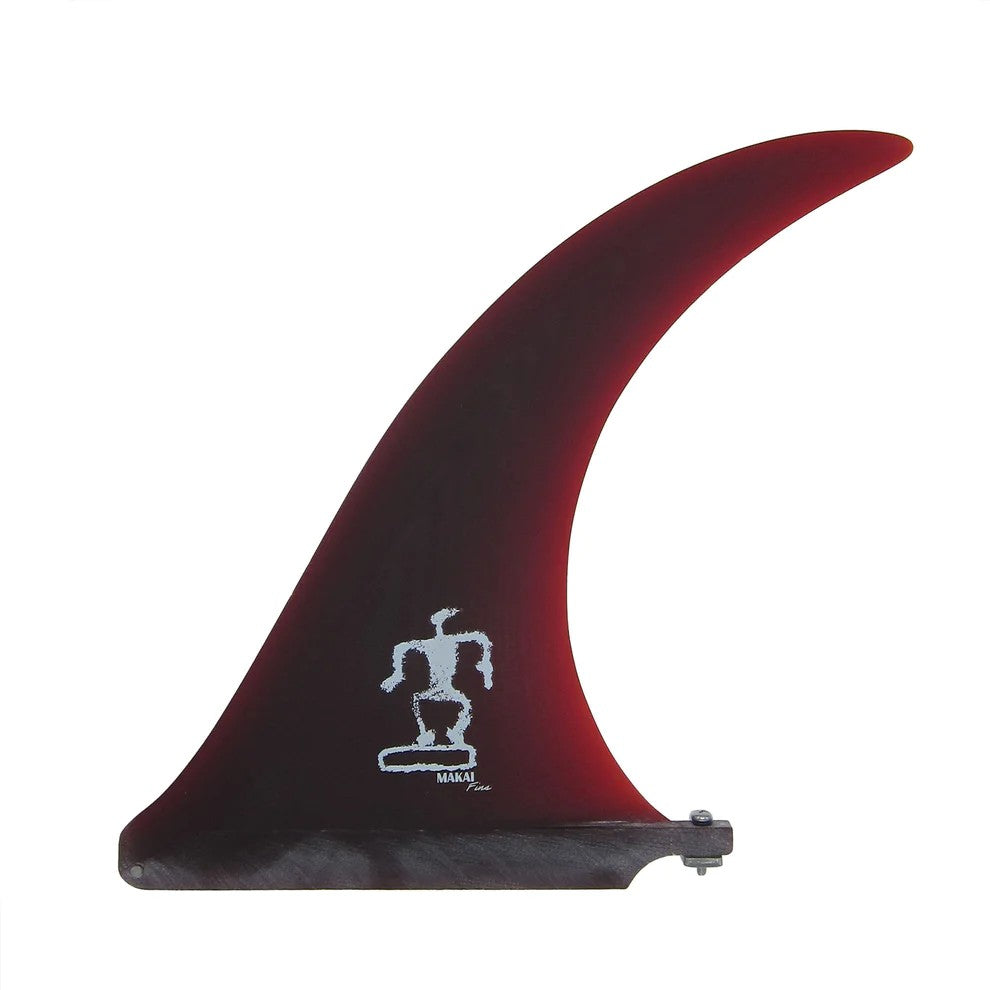 MAKAI FINS SINGLE FIN SICKLE FLEX 9.5" - WINE RED