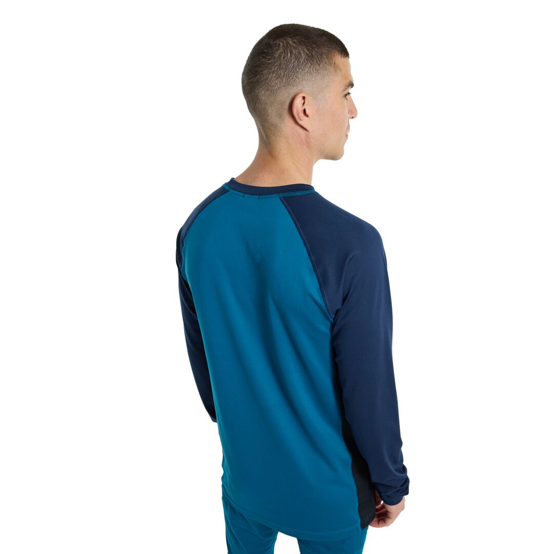 BURTON MIDWEIGHT X BASE LAYER CREWNECK THERMOSHIRT - LYONS BLUE/DRESS BLUE