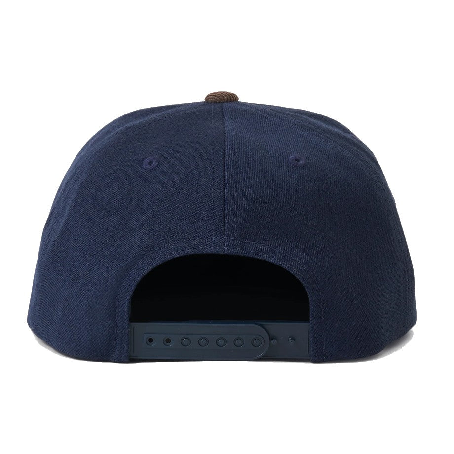 BRIXTON OATH III SNAPBACK CAP - NAVY/DEEP BROWN