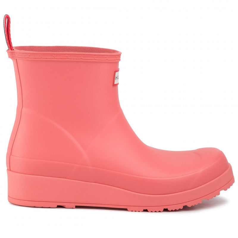 HUNTER ORIGINAL KURZE WELLINGTON-REGENSTIEFEL FÜR DAMEN – ROSA SHIVER