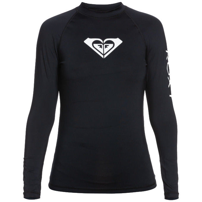 ROXY WHOLE HEARTED LONG SLEEVE UPF 50 RASH GUARD T-SHIRT - ANTHRACITE