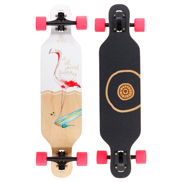 BTFL TIFFY KIDS 7.5" LONGBOARD COMPLETE FLAMINGO