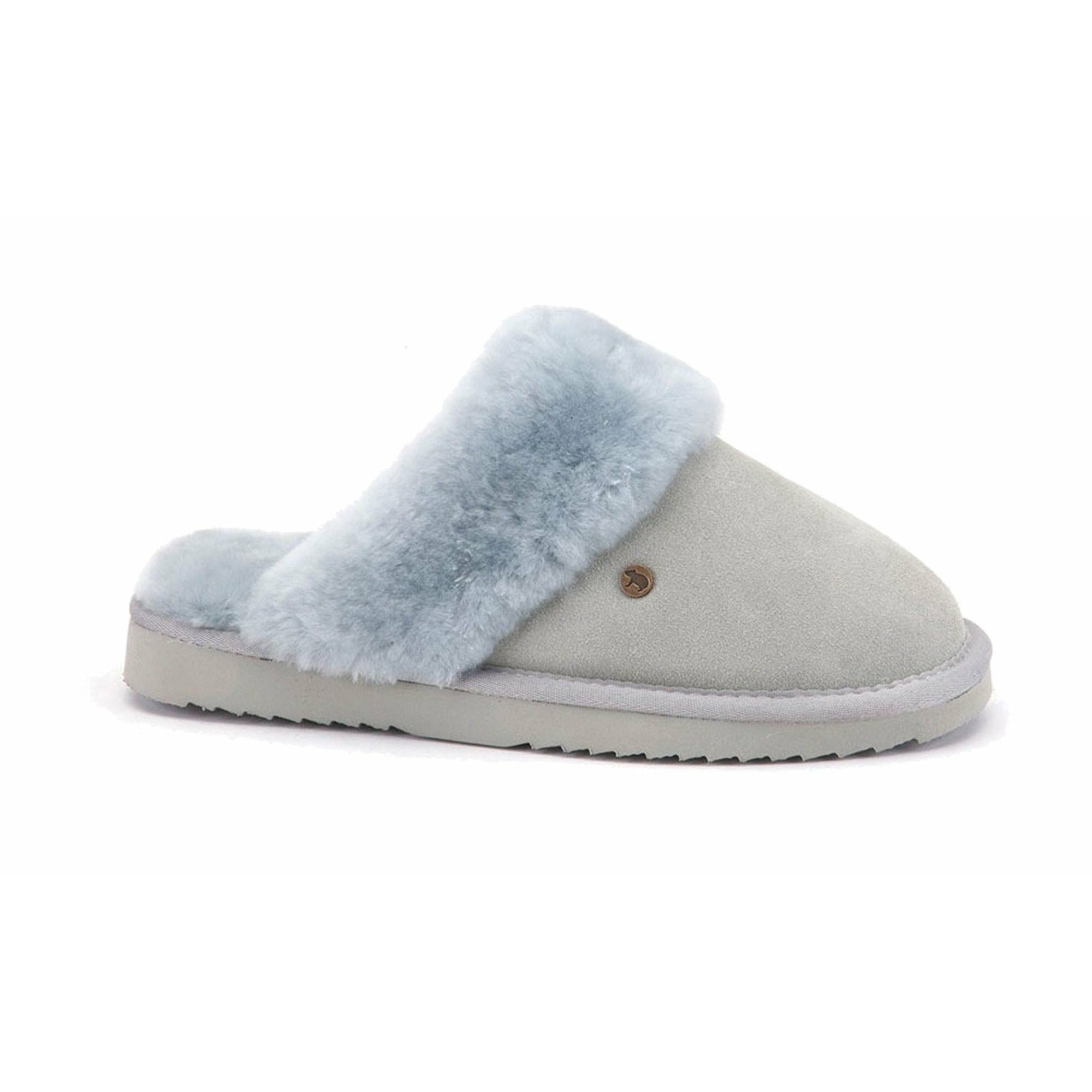 WARMBAT FLURRY WOMEN SUEDE PANTOFFEL - ICE BLUE