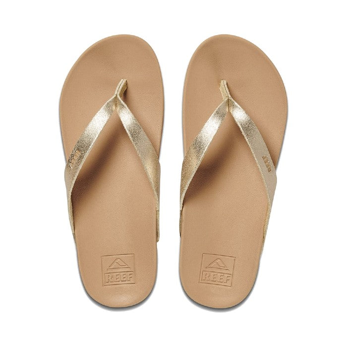 REEF CUSHION COURT TEENSLIPPERS - TAN/CHAMPAGNE