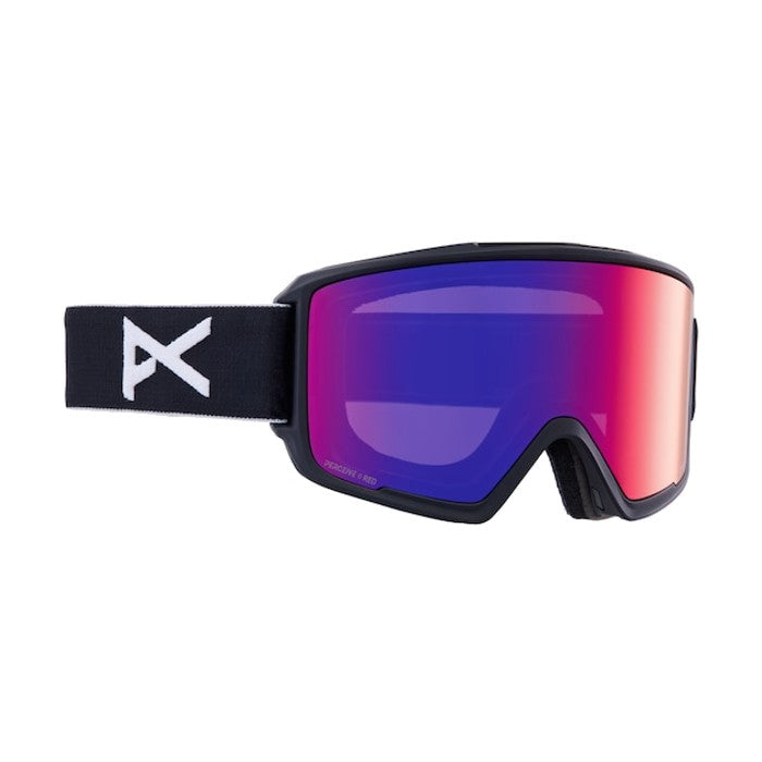 ANON M3 WINTERSPORT GOGGLES + BONUS LENS + MFI® FACE MASK - BLACK/PERCEIVE SUNNY RED/PERCEIVE CLOUDY BURST The Old Man Boardsports Anon