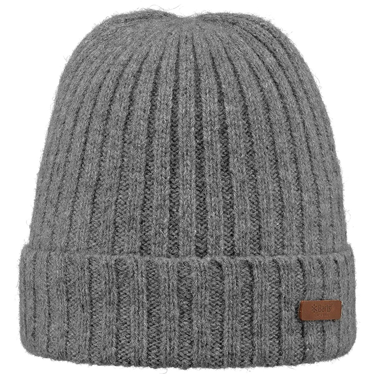 BARTS HAAKON TURNUP BEANIE - HEATHER GREY