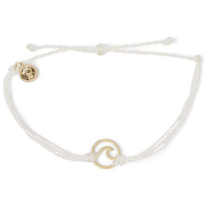 PURA VIDA GOLD WAVE ARMBAND WHITE