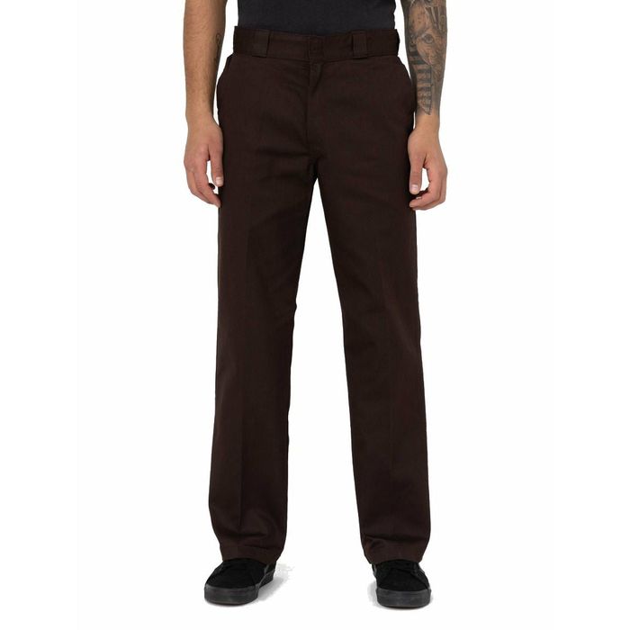 DICKIES 874 WORK REYCLED TROUSERS - DARK BROWN