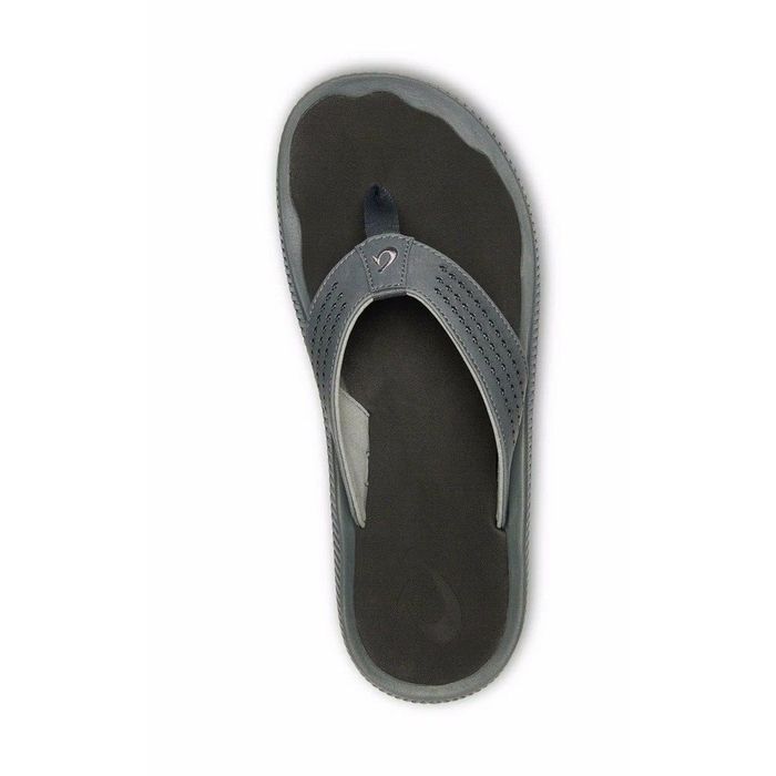 OLUKAI ULELE FLIP FLOPS - DARK SHADOW/BLACK