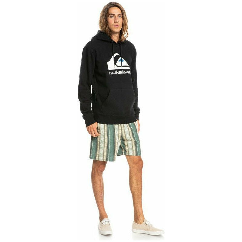 QUIKSILVER FLEECE-HOODIE MIT GROSSEM LOGO – SCHWARZ