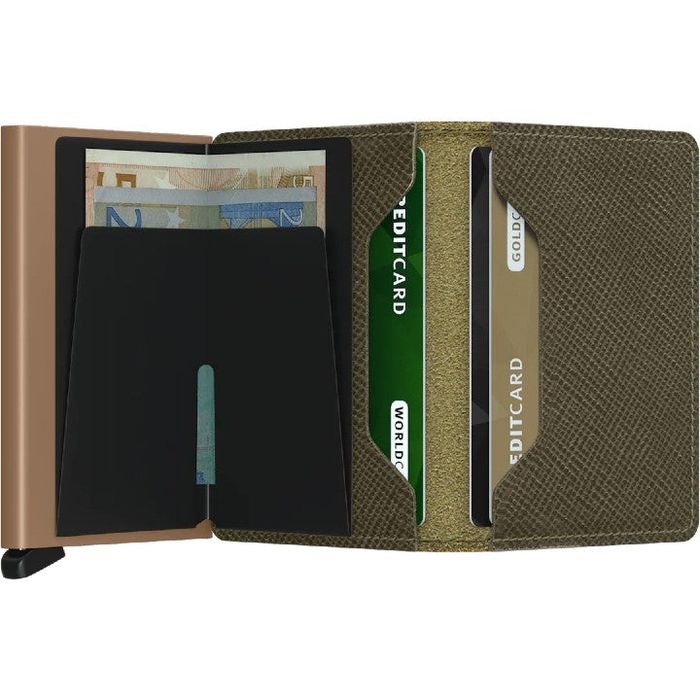 SECRID SLIMWALLET PORTEMONNEE - SAFFIANO OLIVE