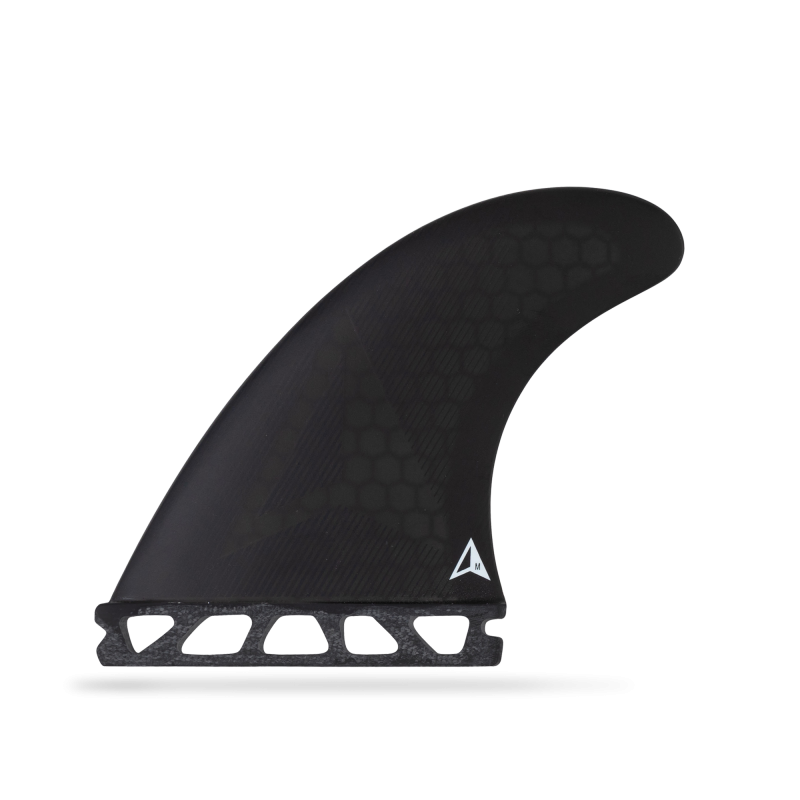 ROAM FUTURES ALL ROUND THRUSTER 3 FINS SET SINGLE TAB - BLACK