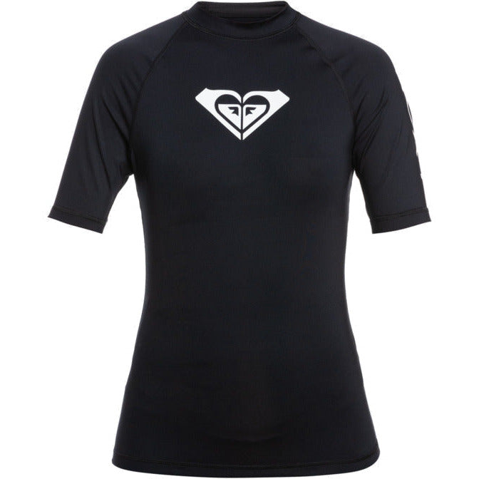 ROXY WHOLE HEARTED SHORT SLEEVE UPF 50 RASHQUARD T-SHIRT - ANTHRACITE