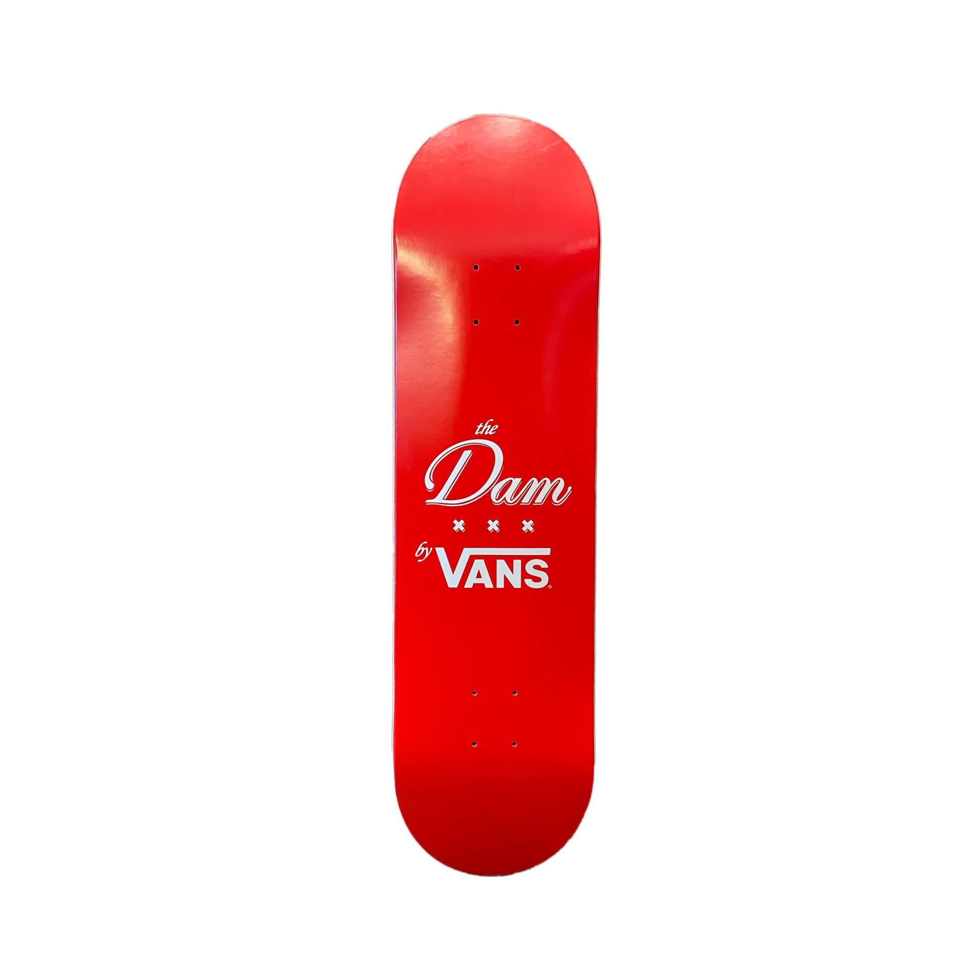 DAM BY VANS 8,25" SKATEBOARDDECK – LOGO ROT