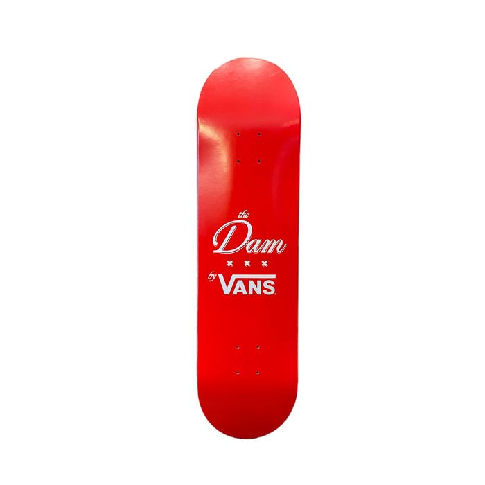 DAM BY VANS 8.25" SKATEBOARD DECK - LOGO RED